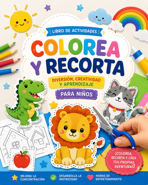 Pequeños Artistas: Colorea, Recorta y Crea