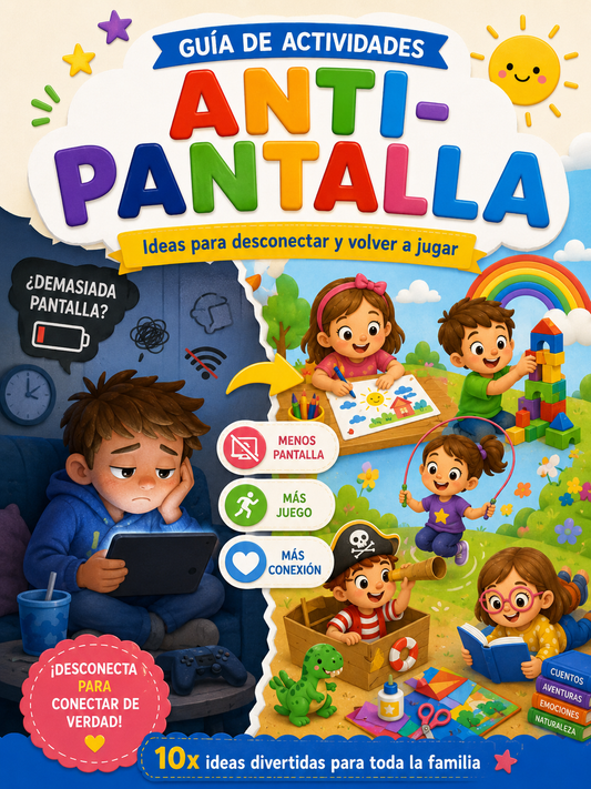 Súper Anti-Pantallas: Kit Completo de Actividades para Reducir el Tiempo de Pantalla en Niños