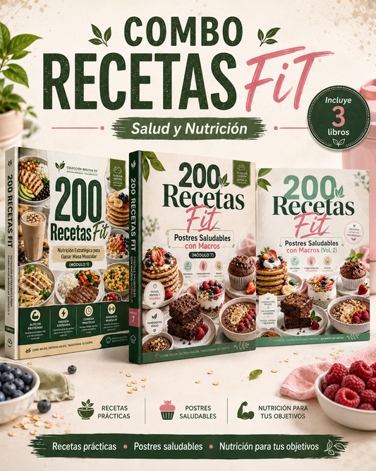 Combo Recetas Fit: 3 Guías de Nutrición y Cocina Saludable