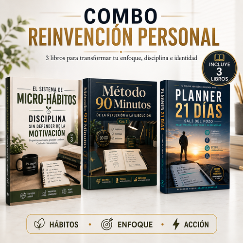 Combo Reinvención Personal: 3 Guías para Cambiar de Hábitos