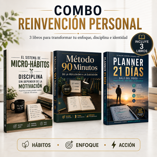 Combo Reinvención Personal: 3 Guías para Cambiar de Hábitos